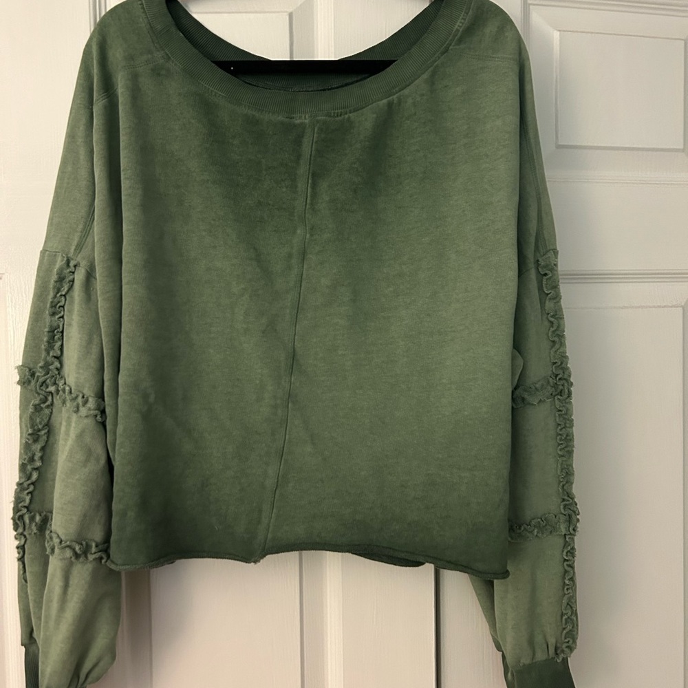 Anthropologie ruffle sweatshirt - Picture 3 of 5